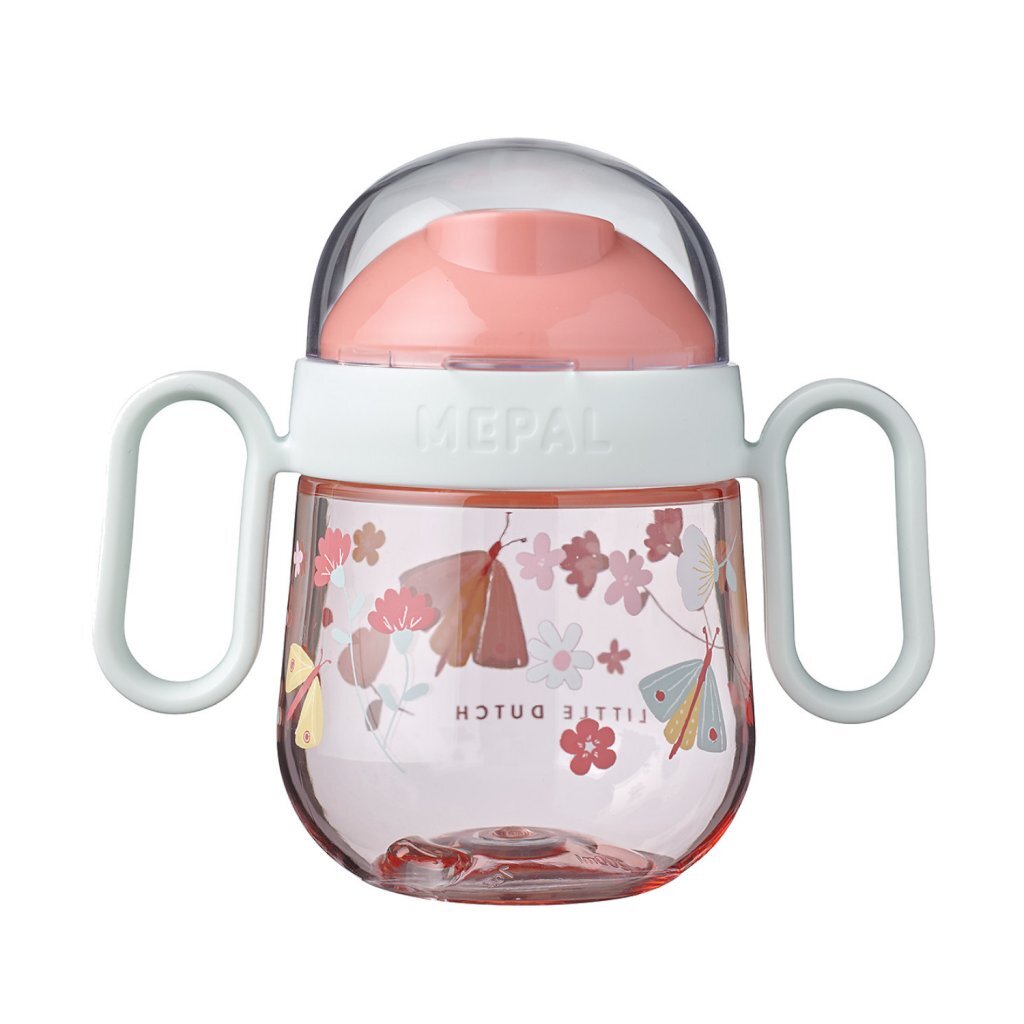 Mepal auslaufsicherer Becher Blumen und Schmetterlinge rosa