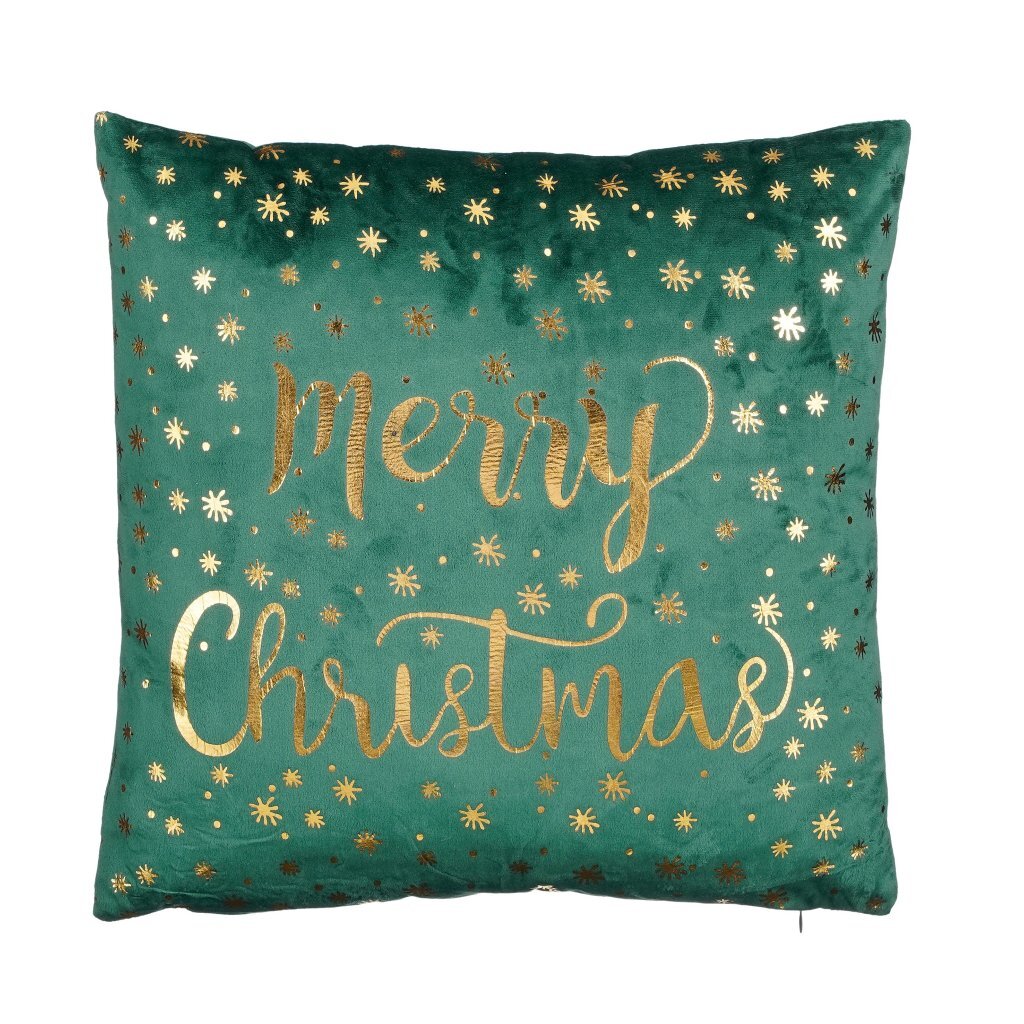 Andere Marken Kissen Frohe Weihnachten 40x40x10 cm grün