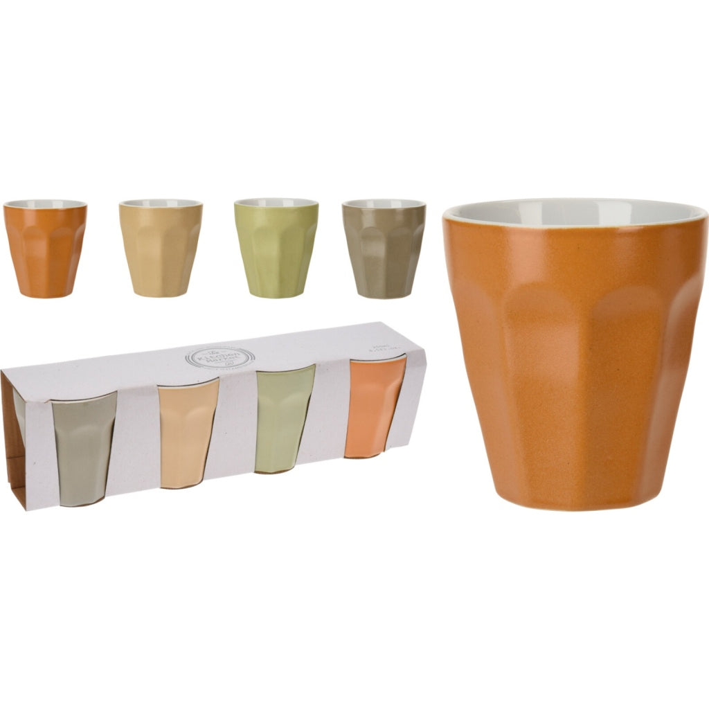 Excellent Houseware Houseware Tassenset Porzellan 250 ml 4-teilig