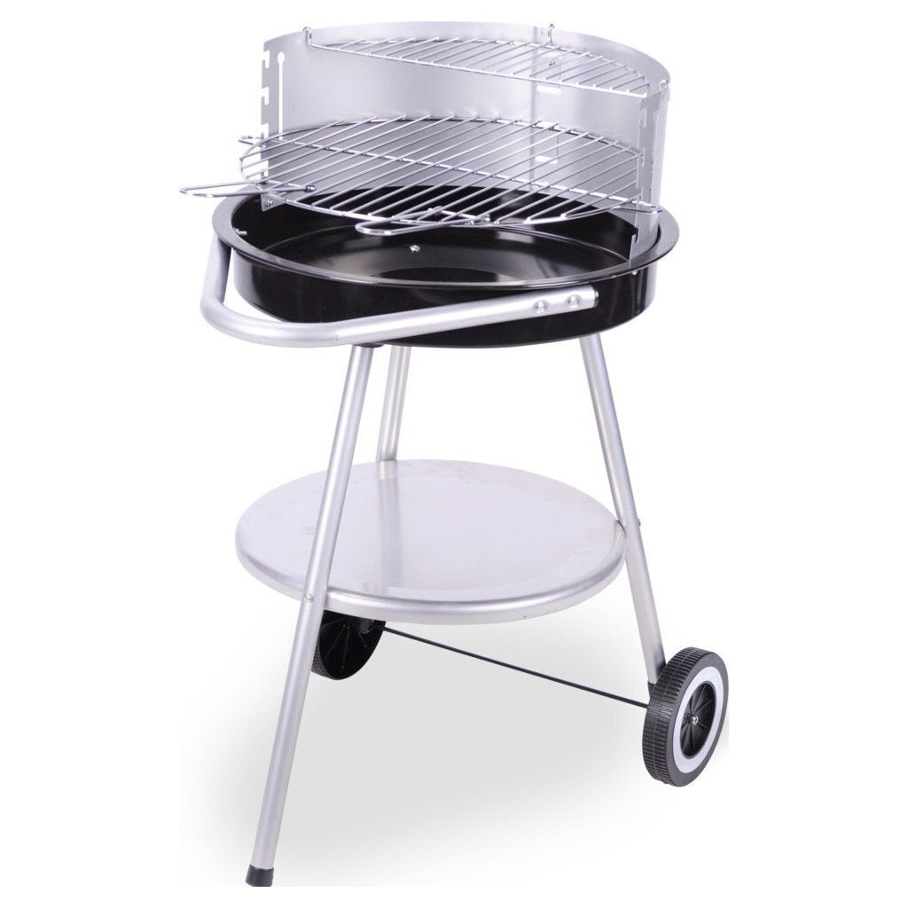Bbq barbecue 47x77 cm zwart rvs