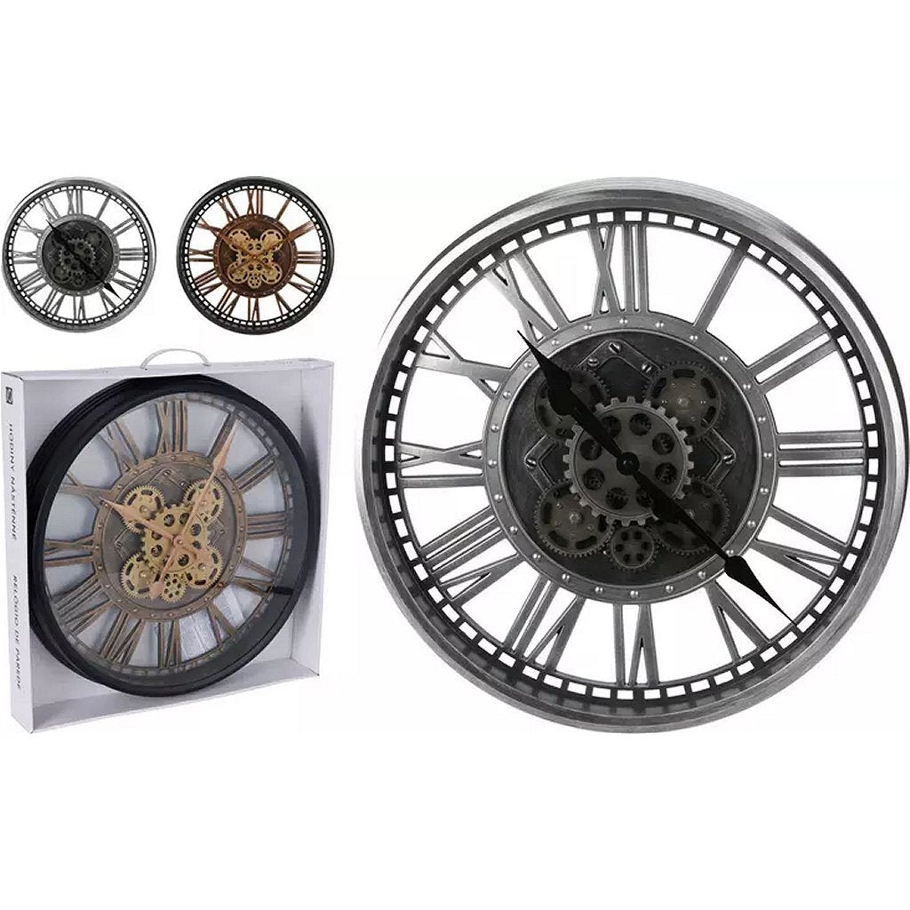 Overige merken analoge wandklok met roterend uurwerk 50 cm