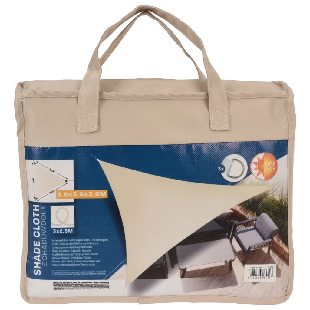Prograrden Prograrden Shade Tuchdreieck 3.6x3,6x3,6 M cremefarben -gelöscht