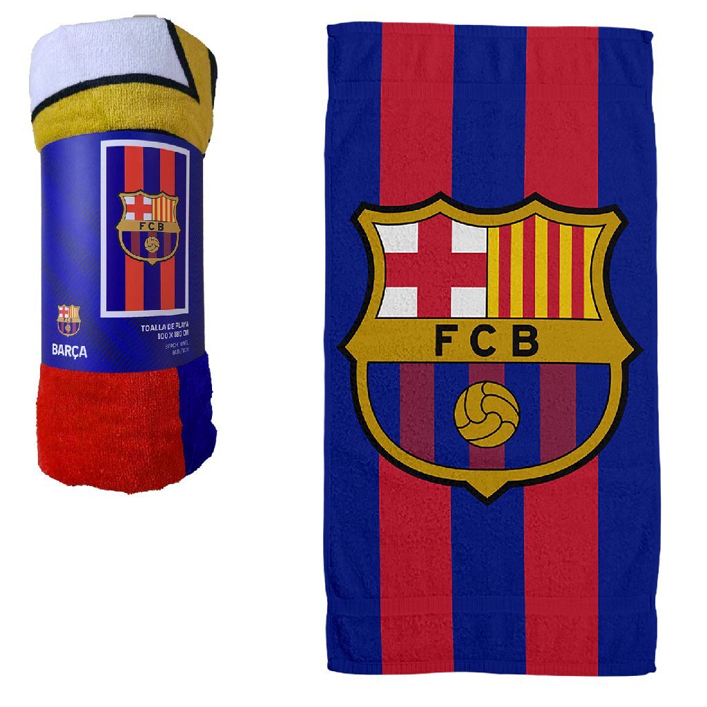 Andere Marken FC Barcelona Badetuch 100x180 cm blau rot