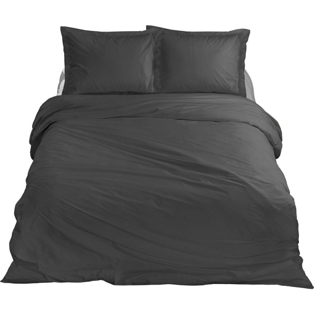 Ten Cate Baumwollsatin-Einzelbettbezug 140 x 200 220 cm Anthrazit