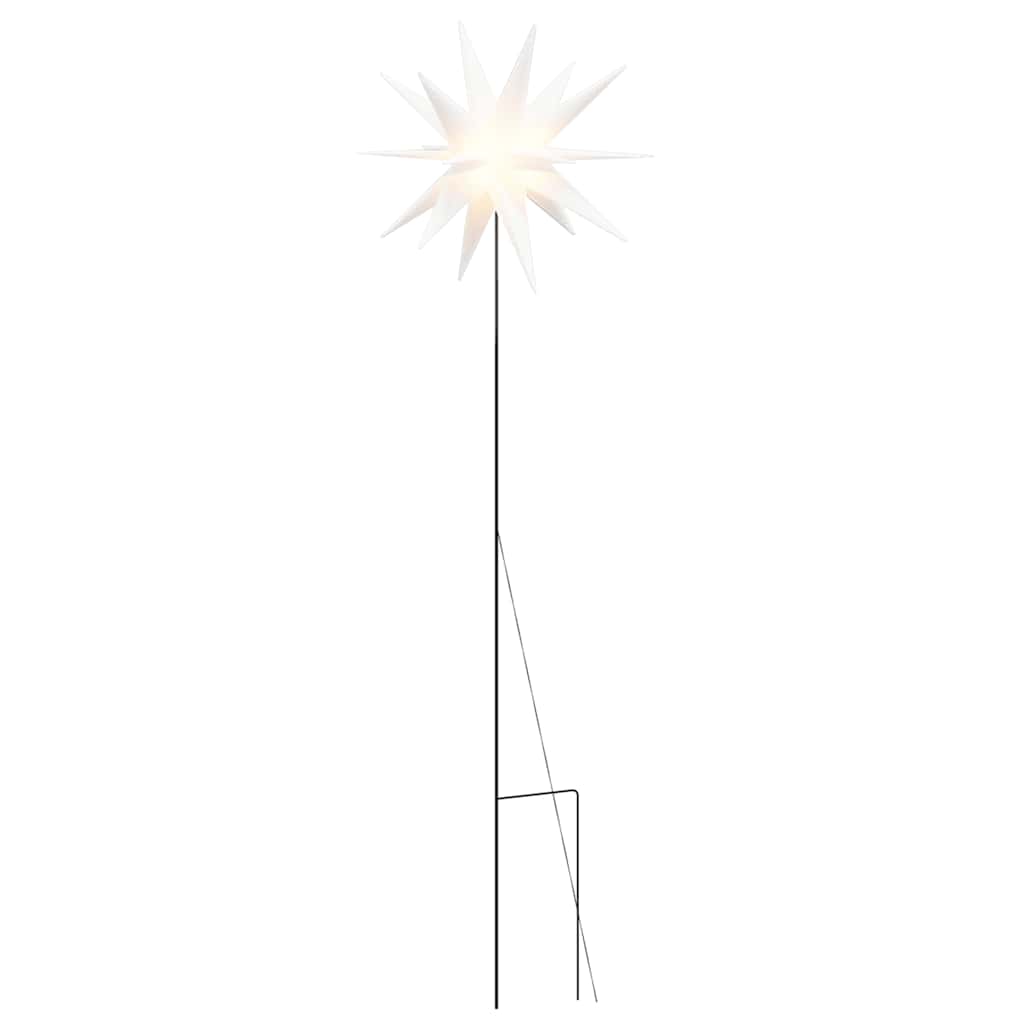 Vidaxx Weihnachtslampe mit Erdspieß und LED klappbar 57 cm weiß
