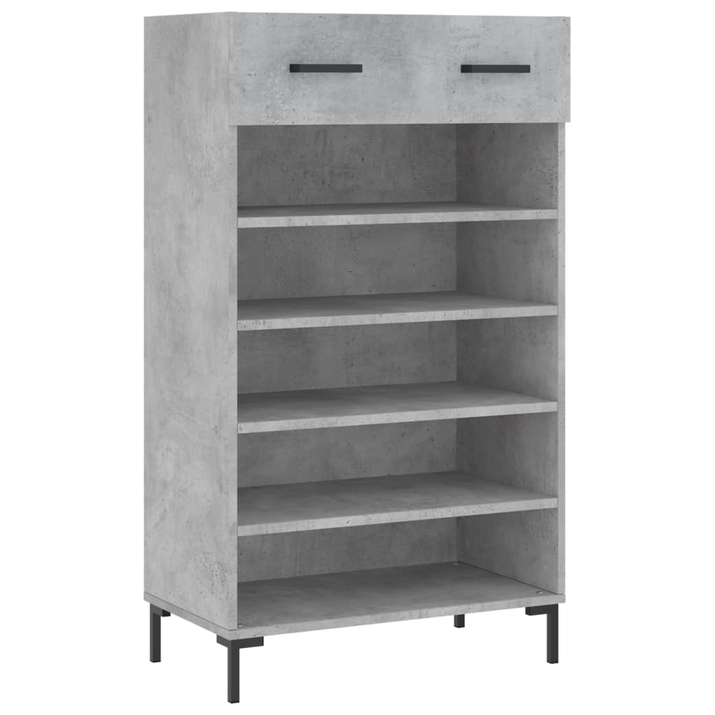 Vidaxl schoenenkast 60x35x105 cm bewerkt hout betongrijs
