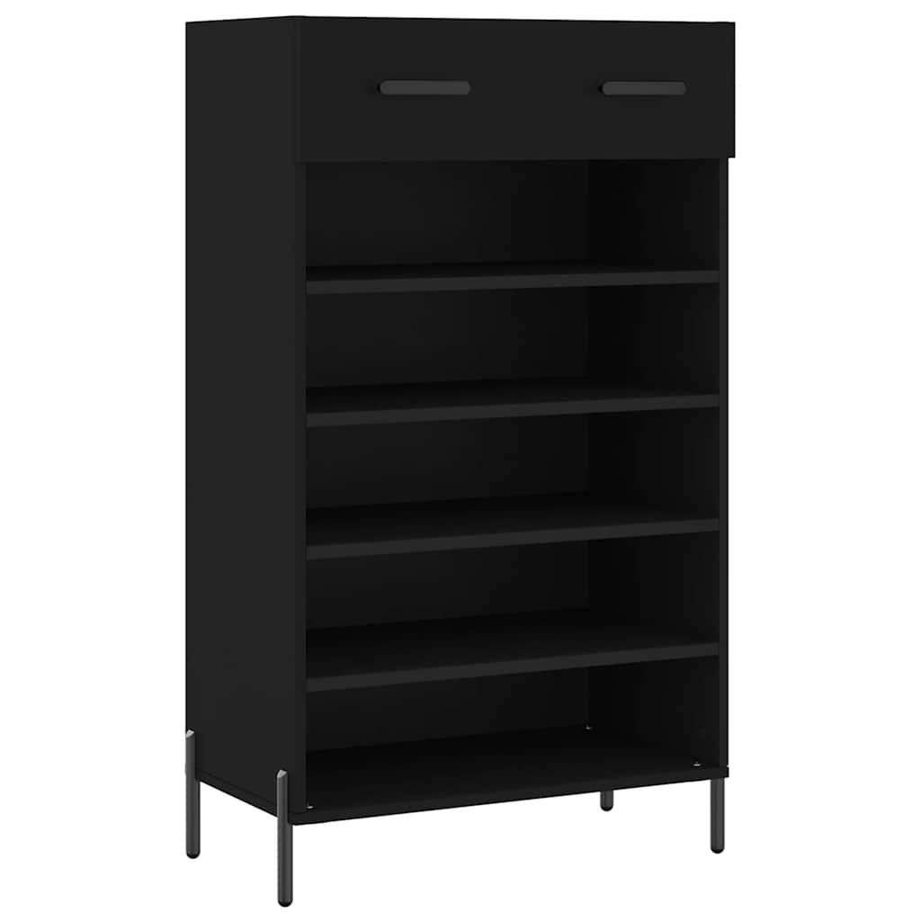 Vidaxl schoenenkast 60x35x105 cm bewerkt hout zwart