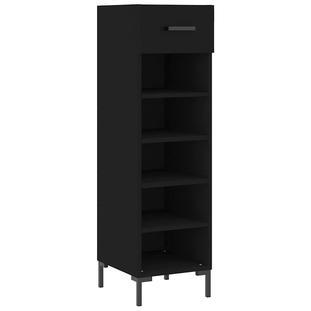 Vidaxl schoenenkast 30x35x105 cm bewerkt hout zwart