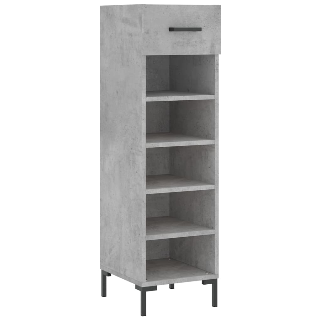 Vidaxl schoenenkast 30x35x105 cm bewerkt hout betongrijs