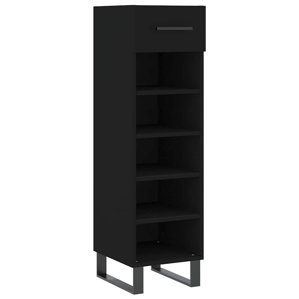 Vidaxl schoenenkast 30x35x105 cm bewerkt hout zwart