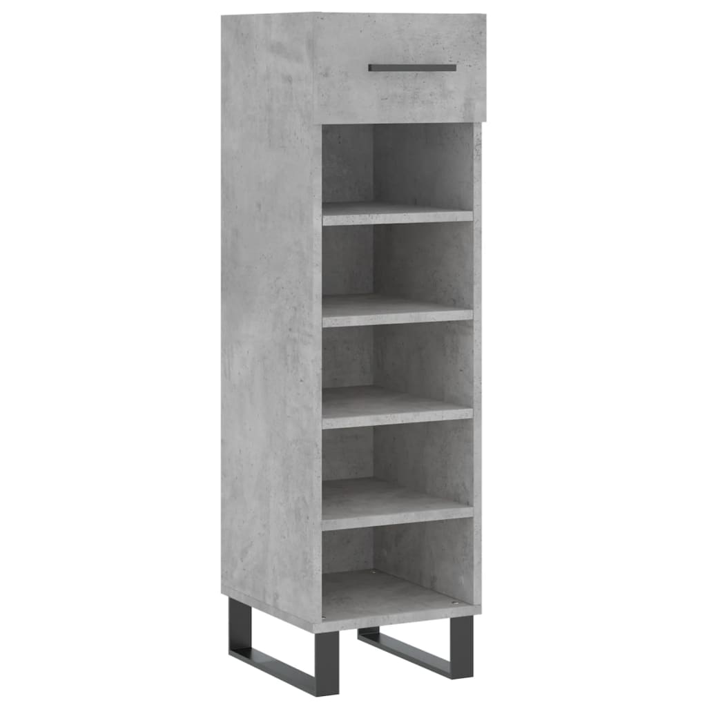 Vidaxl schoenenkast 30x35x105 cm bewerkt hout betongrijs