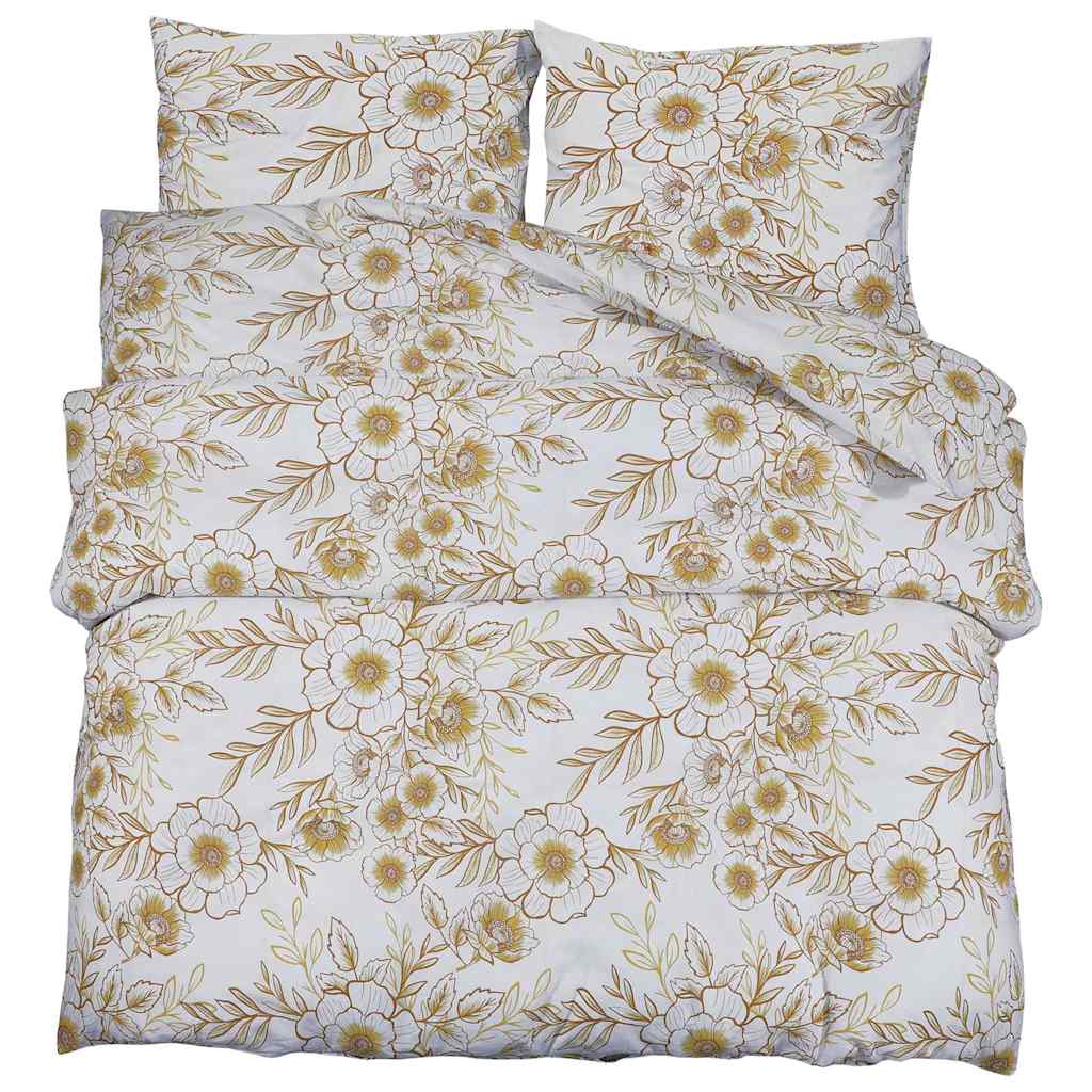 Vidaxl Duvet Crossing Set 260x240 cm Baumwoll weiß und braun