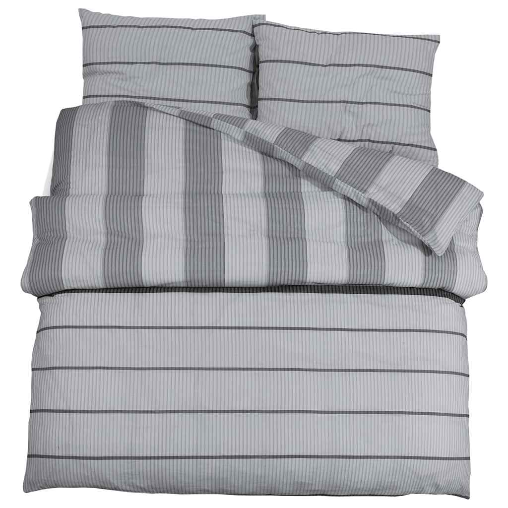 VIDAXL -Duvet -Überraschungs -Set 140x200 cm Baumwollgrau