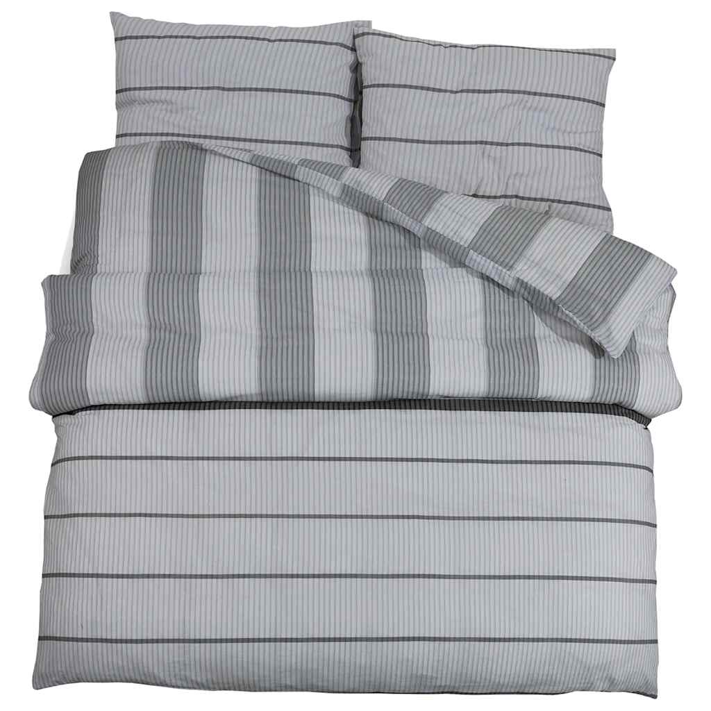 Vidaxl Duvet Crossing Set 200x200 cm Baumwollgrau