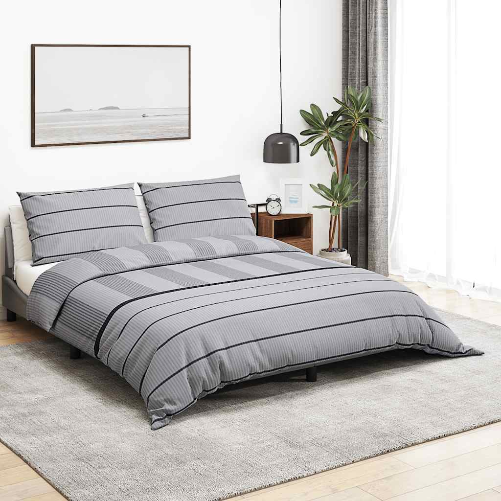 VIDAXL -Duvet -Überraschungs -Set 260x220 cm Baumwollgrau