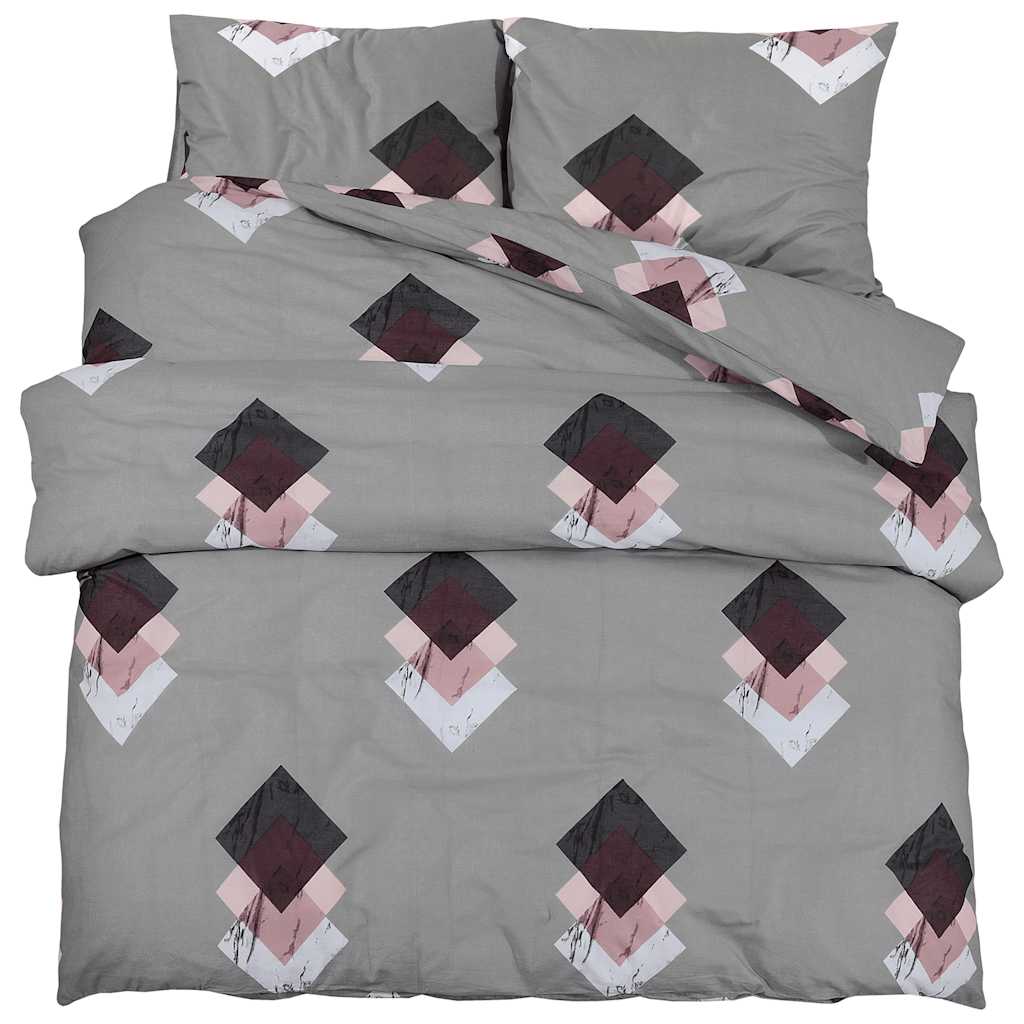 Vidaxl Duvet Crossing Set 200x200 cm Baumwollgrau
