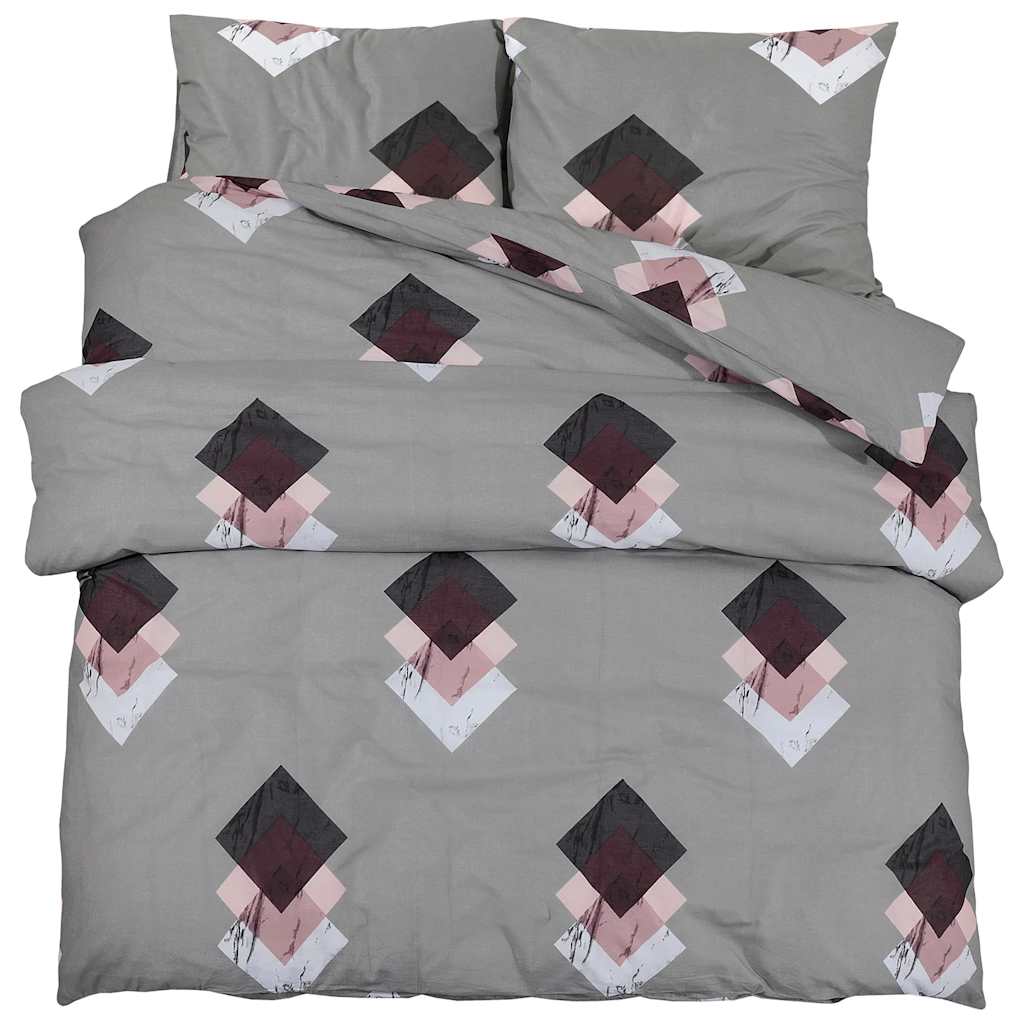 Vidaxl Duvet Crossing Set 200x200 cm Baumwollgrau