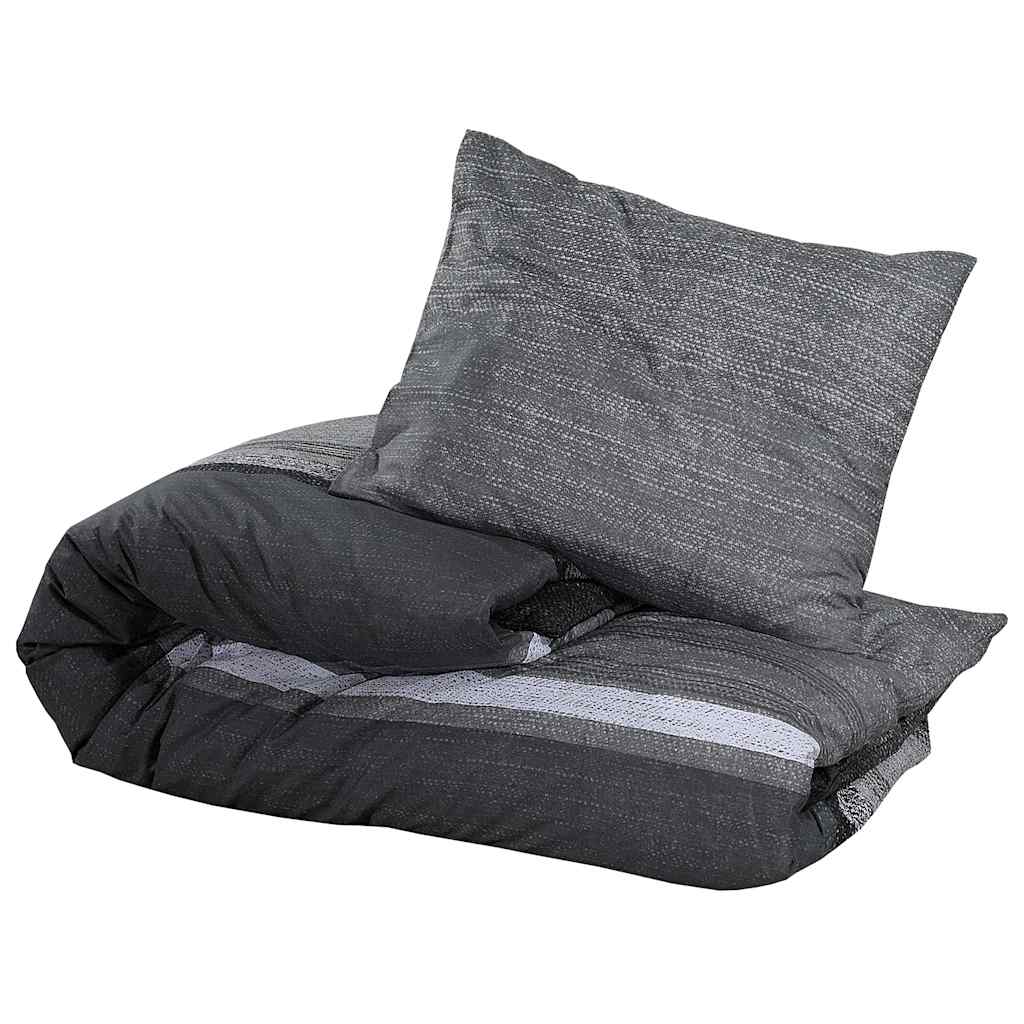 Vidaxl Duvet Cover Set 260x240 cm Baumwolle dunkelgrau