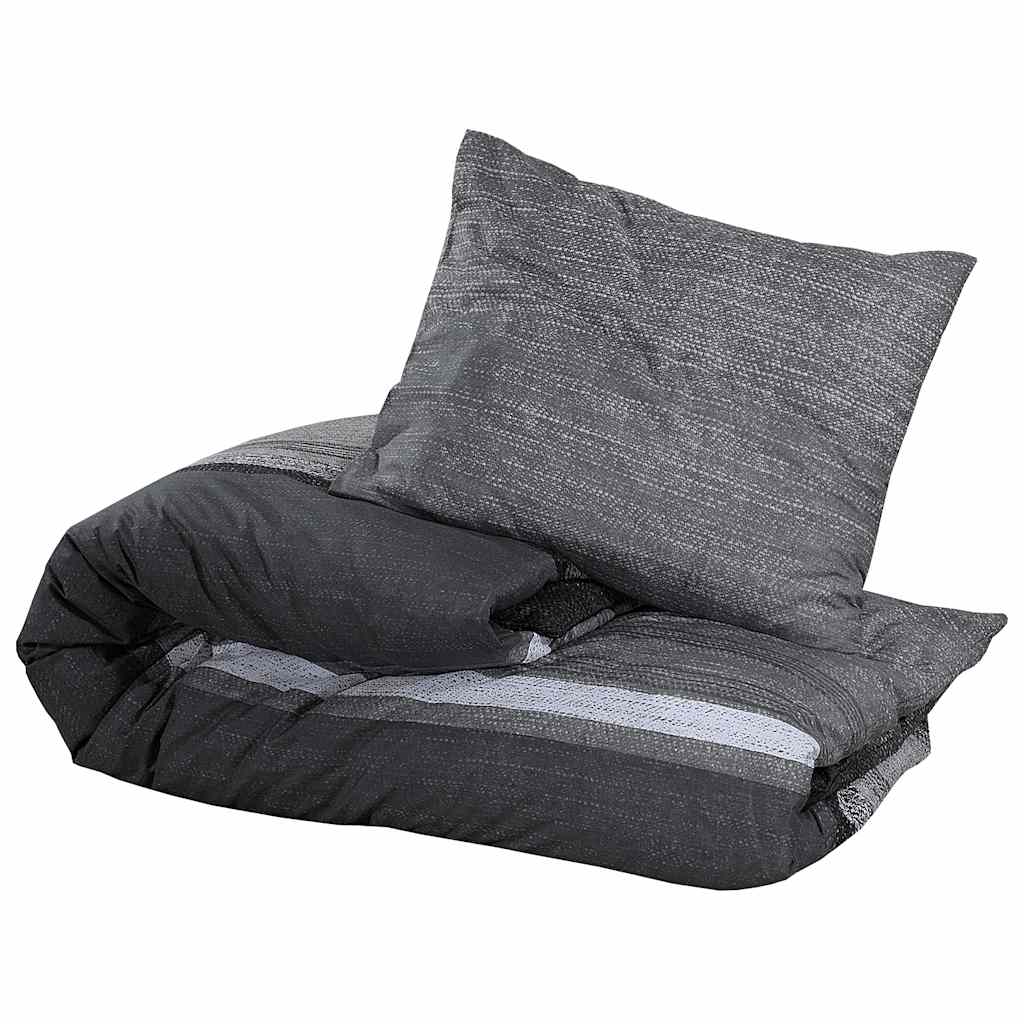 Vidaxl Duvet Overray Set 225x220 cm Baumwolle dunkelgrau