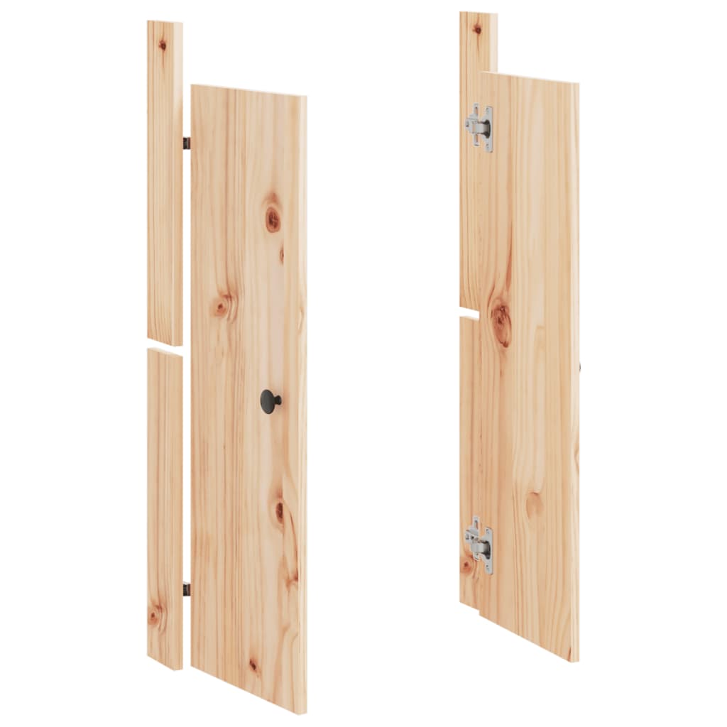 Vidaxx Schranktüren für Außenküche 50x9x82 cm massives Kiefernholz