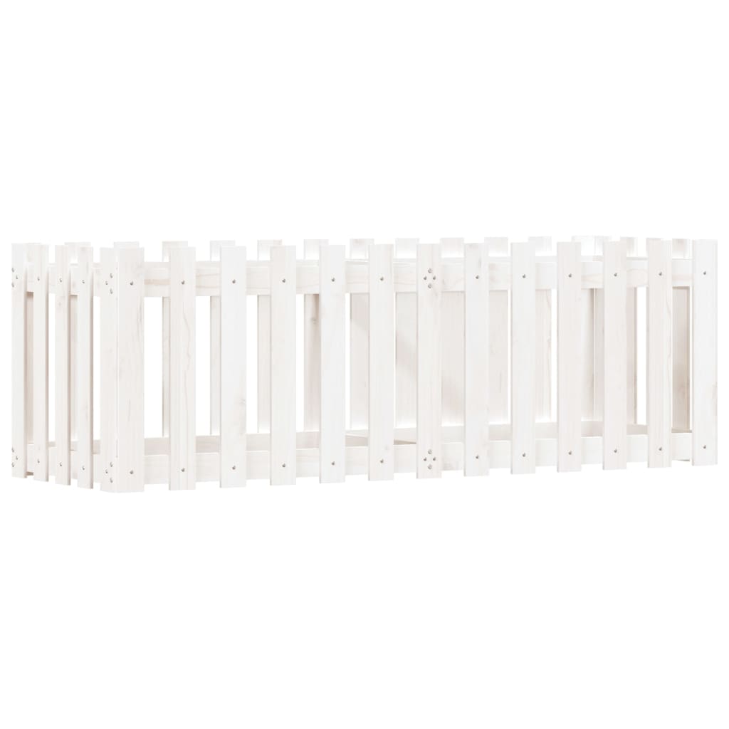 Vidaxx Pflanzgefäß Hochzaun Design 150x50x50 cm Kiefernholz weiß