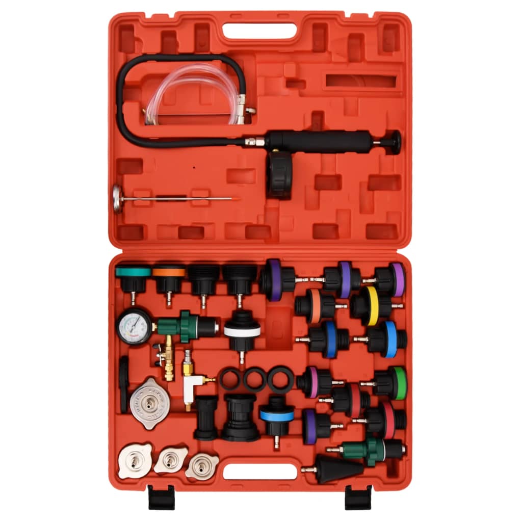 VidaXL Drucktester für Kühlsystem 52x40,5x9,5 cm rot