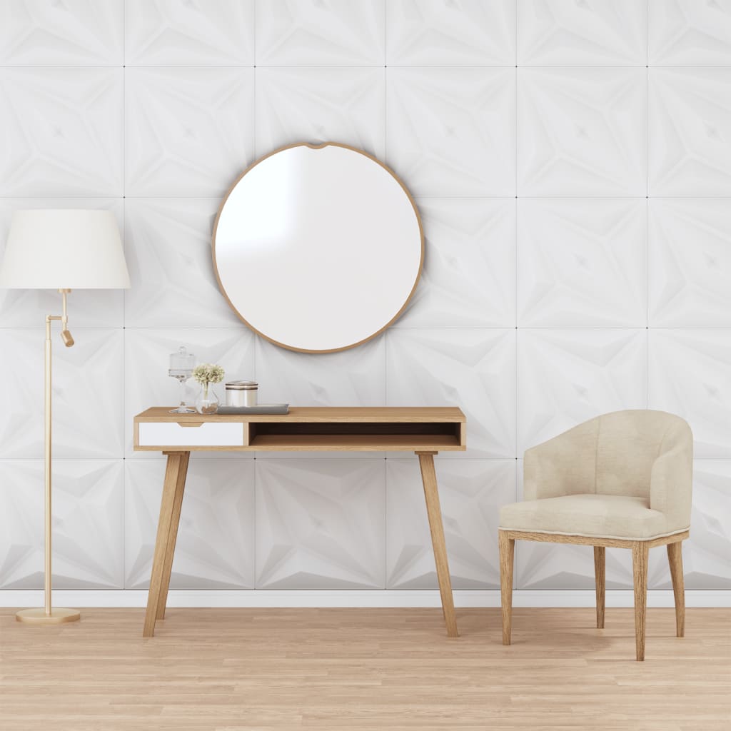 Vidaxx 24 Stück Wandpaneele Stern 6 m² 50x50 cm XPS weiß