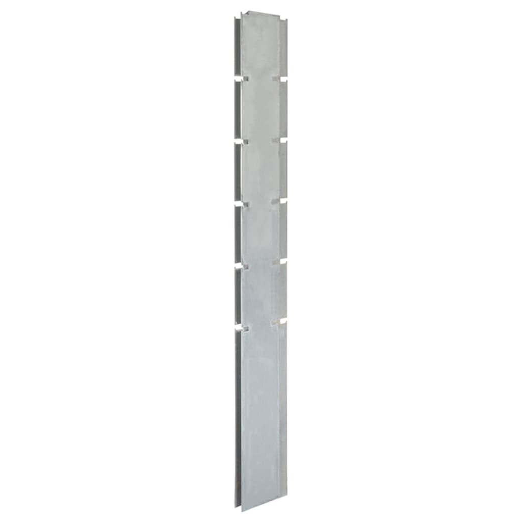 VidaXL Zaunpfosten 10 Stück 160 cm verzinkter Stahl silberfarben