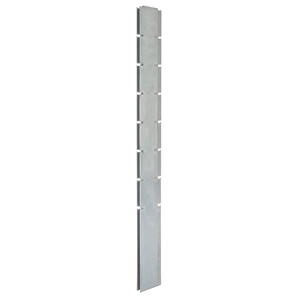 VidaXL Zaunpfosten 10 Stück 200 cm verzinkter Stahl silberfarben