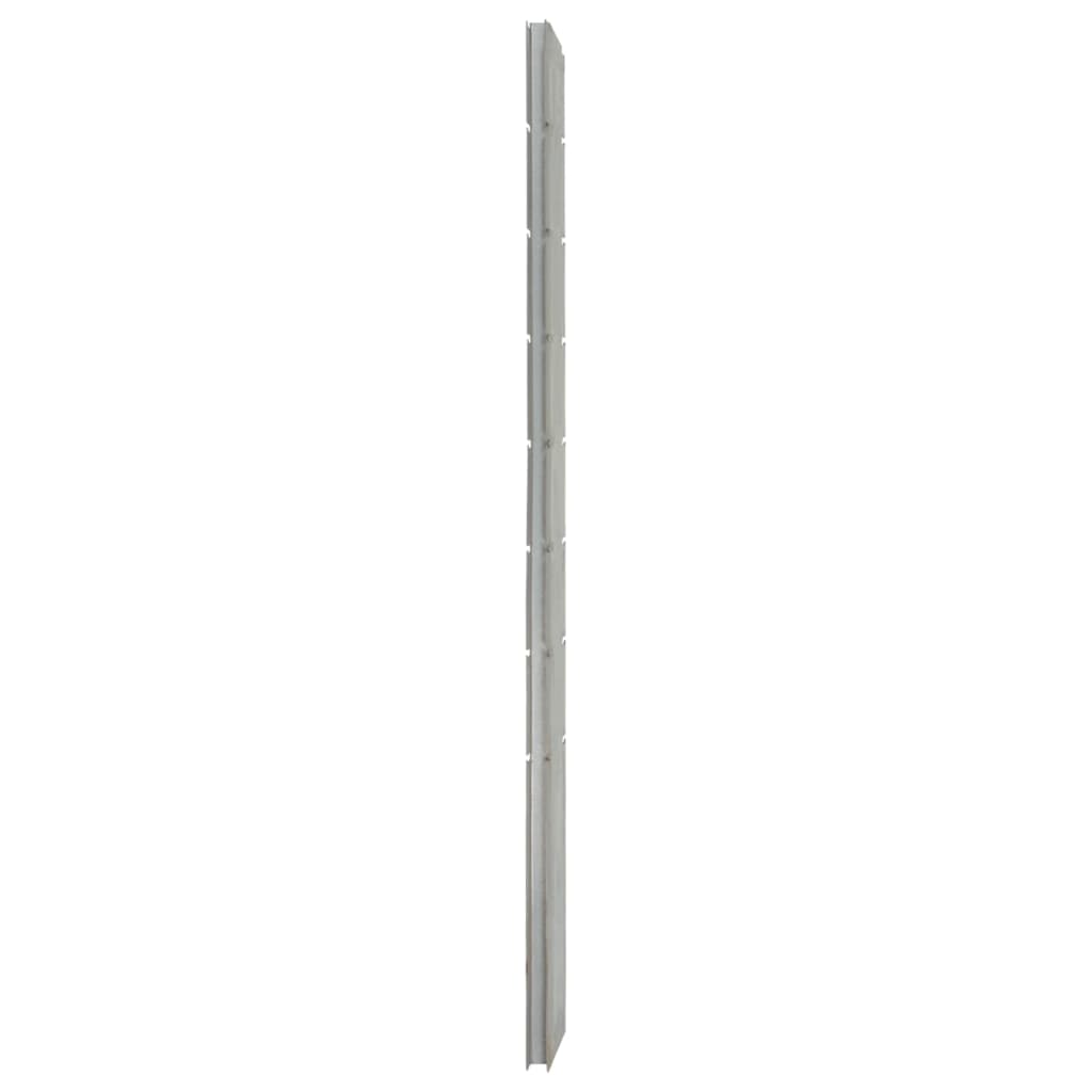 VidaXL Zaunpfosten 10 Stück 200 cm verzinkter Stahl silberfarben