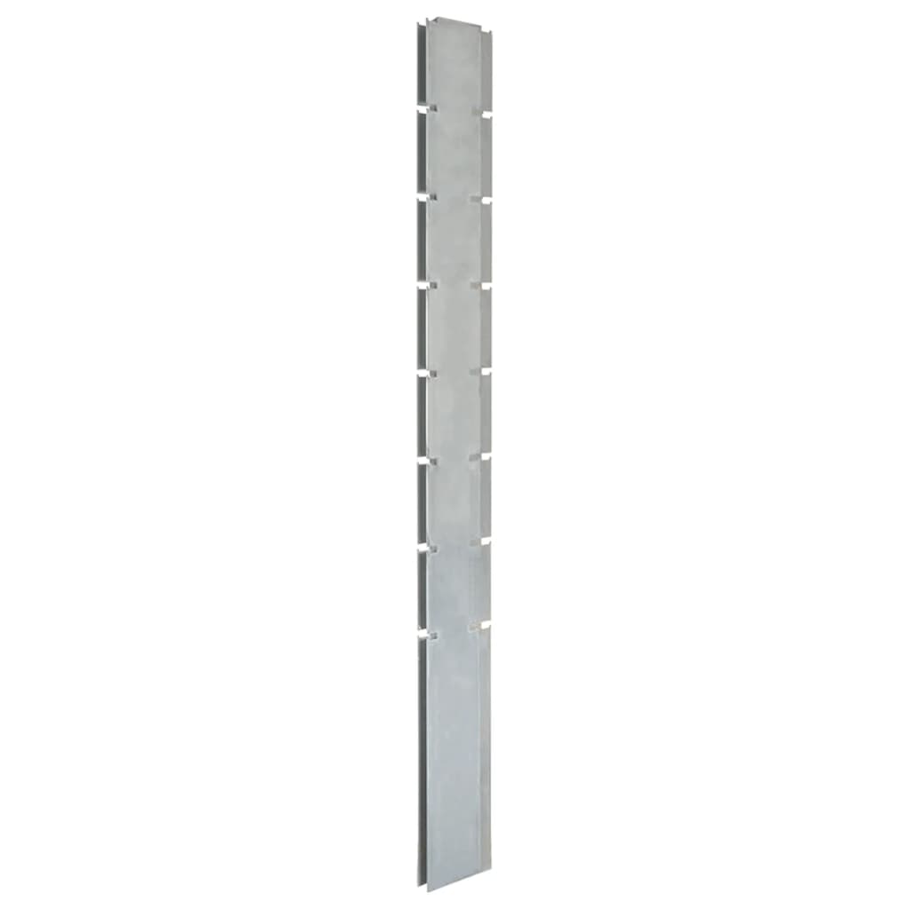 VidaXL Zaunpfosten 20 Stk. 200 cm verzinkter Stahl silberfarben