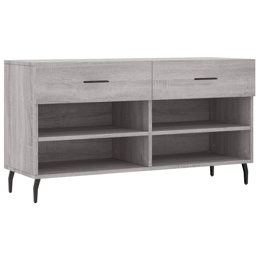 Vidaxx Schuhbank 102x35x55 cm, Holzwerkstoff, Farbe Sonoma-Eiche grau