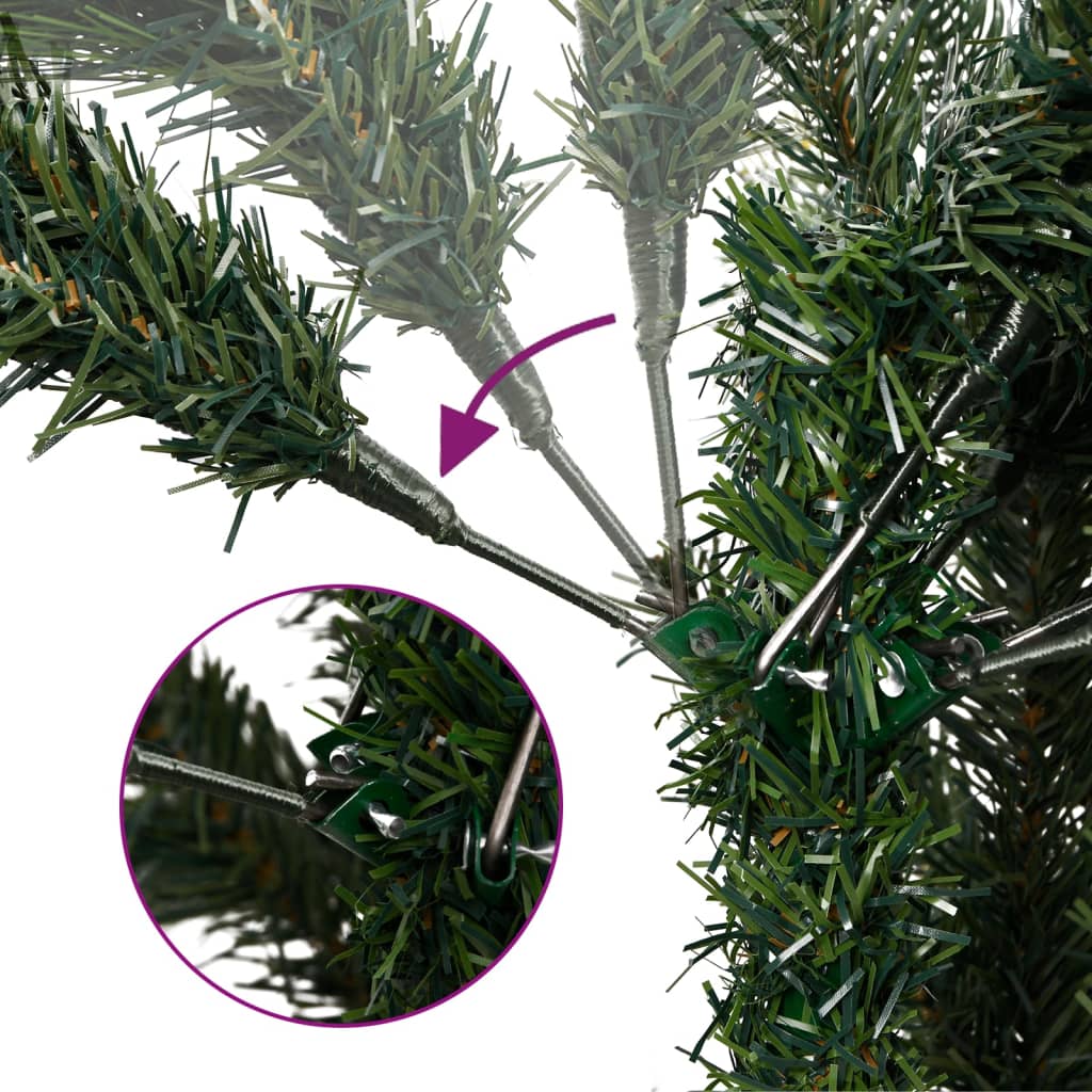 Vidaxl kunstkerstboom met scharnieren en standaard 240 cm groen