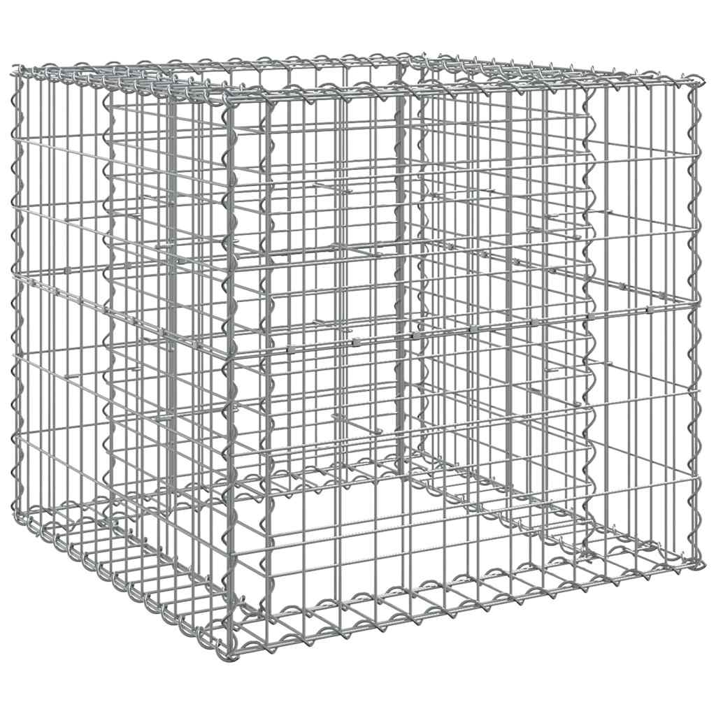 Vidaxx Gabione 70x70x65 cm verzinktes Eisen silberfarben