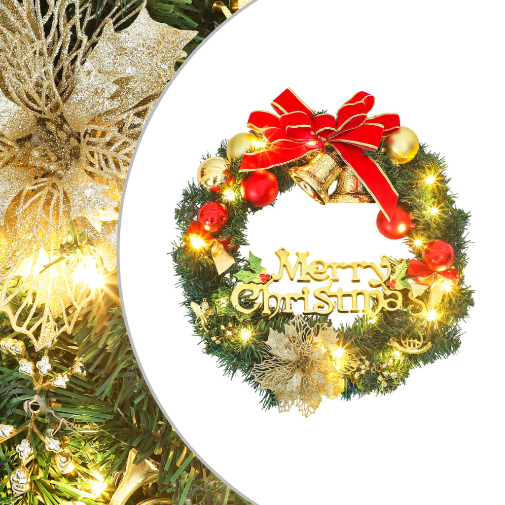 Vidaxl Weihnachtskranz mit 20 LEDs 45 cm Grün