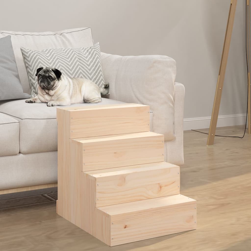 Vidaxx Haustiertreppe 40x49x47 cm massives Kiefernholz