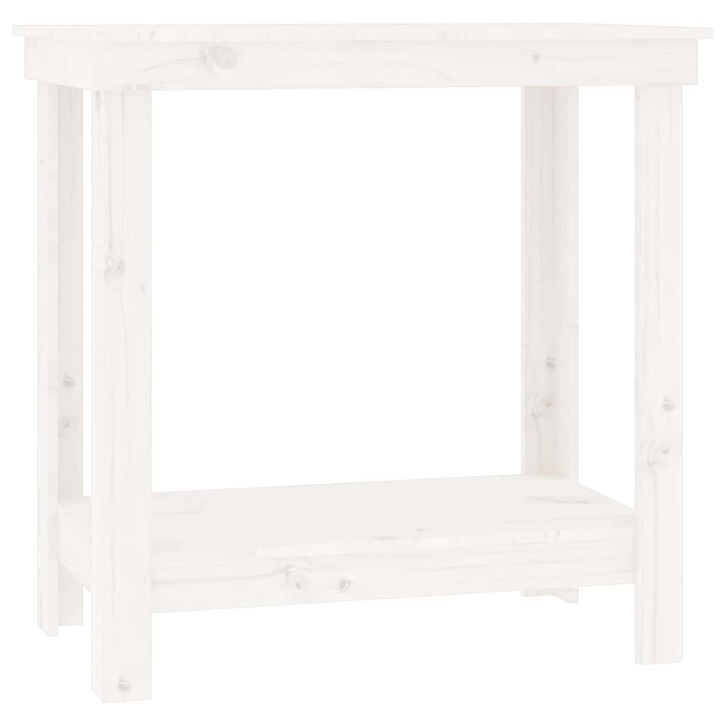 Vidaxx Werkbank 80x50x80 cm massives Kiefernholz weiß