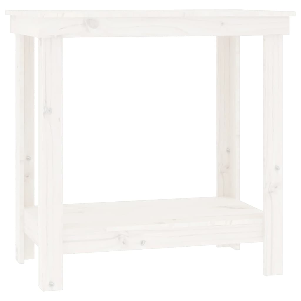 Vidaxx Werkbank 80x50x80 cm massives Kiefernholz weiß