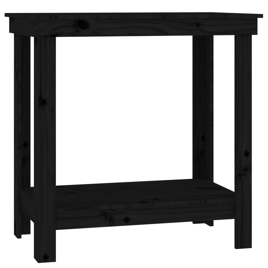 Vidaxx Werkbank 80x50x80 cm massives Kiefernholz schwarz