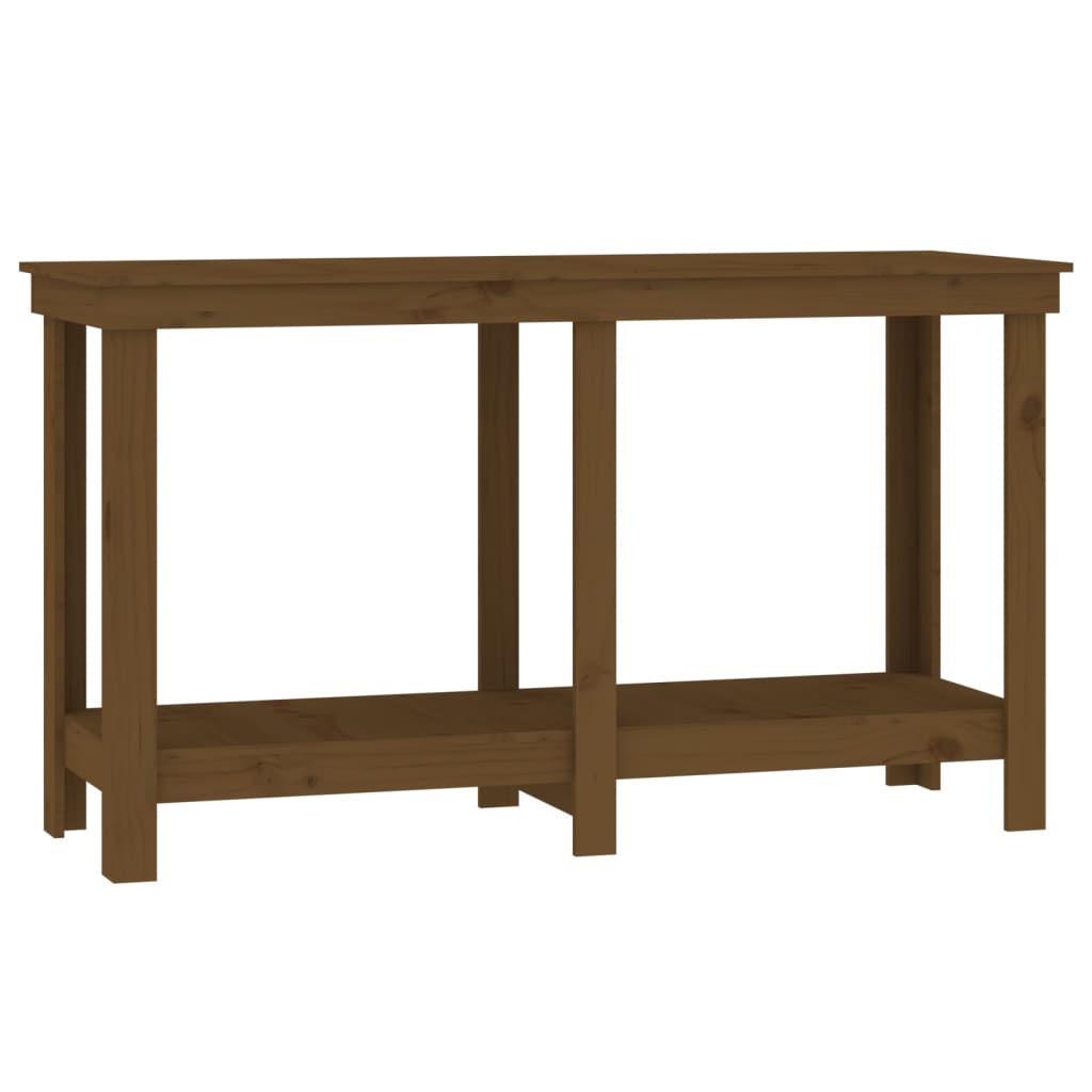 Vidaxx Werkbank 140x50x80 cm massives Kiefernholz honigbraun