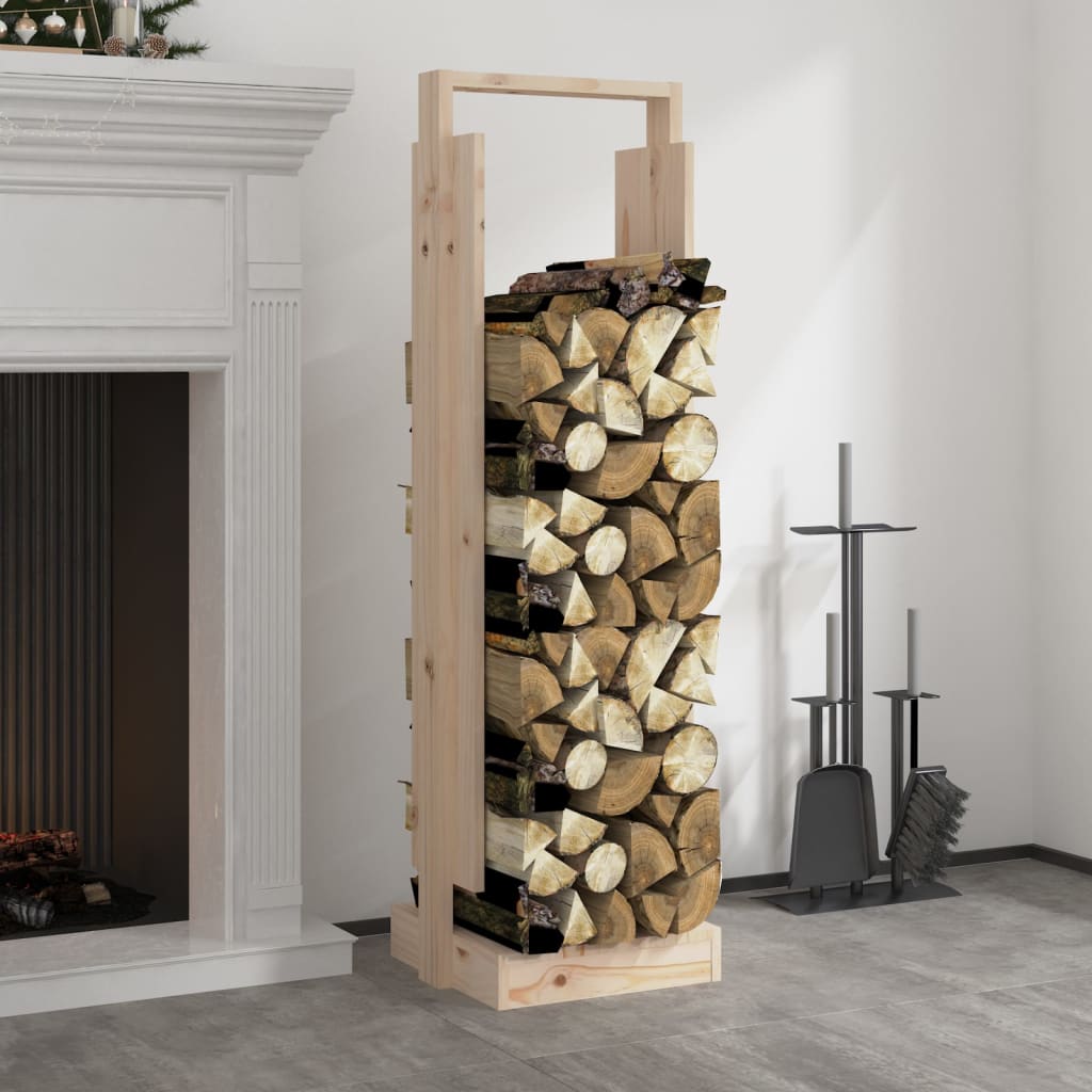Vidaxxl Holzhalter 33,5x30x110 cm massives Kiefernholz