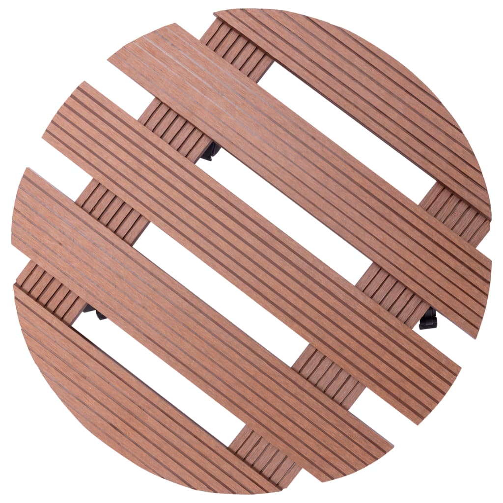 VidaXL Pflanzenwagen 4 Stk. Ø30x7,5 cm HKC braun