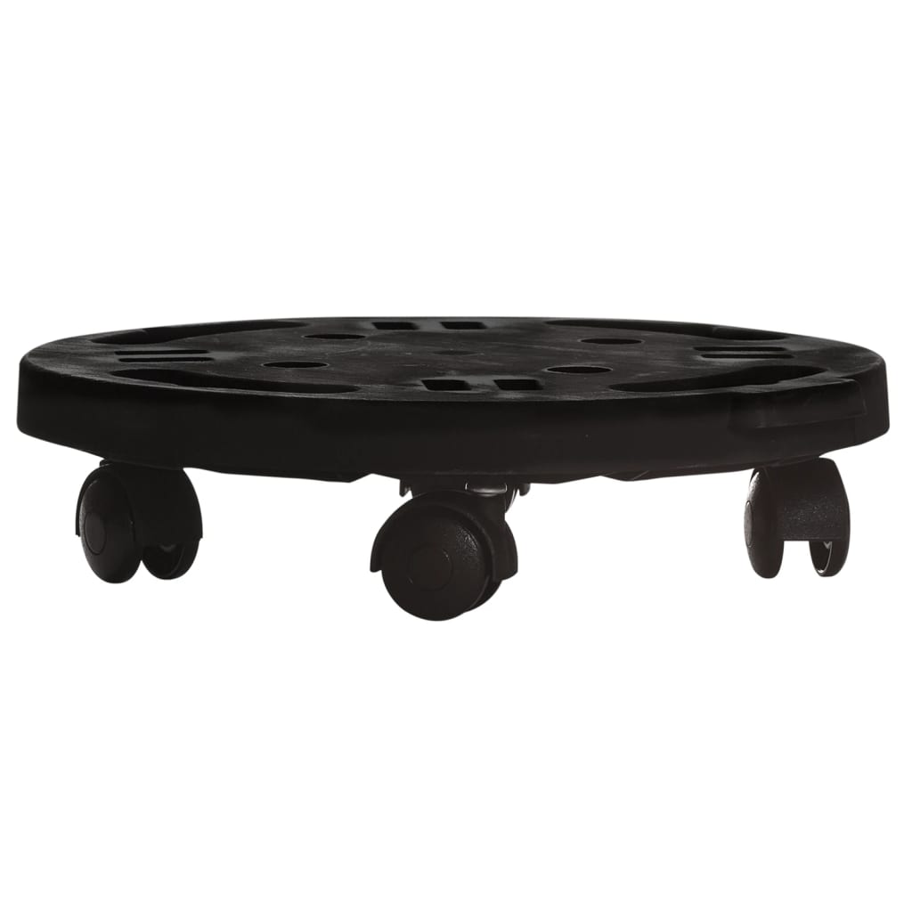 VidaXL Pflanzenwagen mit Rädern 2 Stk. 170 kg Durchmesser 30 cm Schwarz