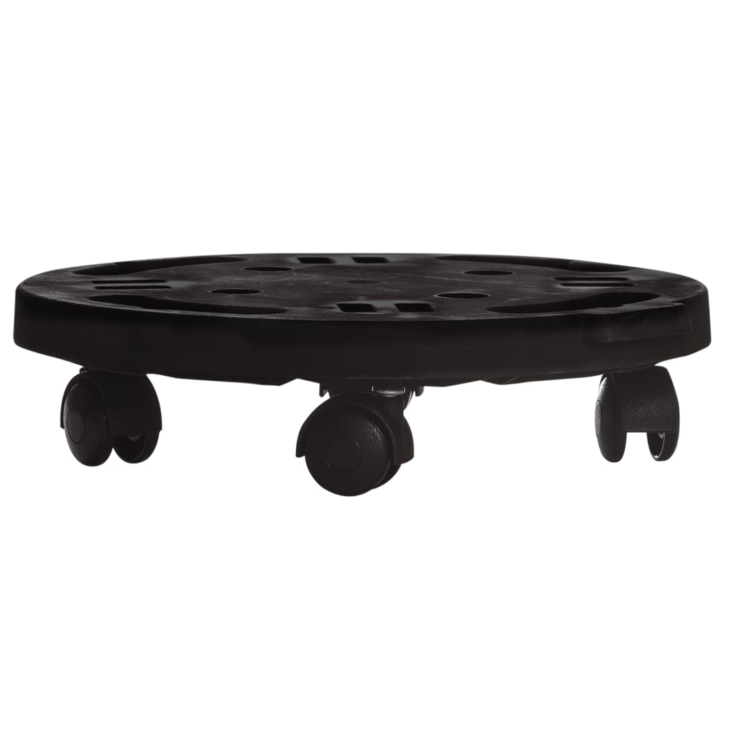 VidaXL Pflanzenwagen mit Rädern 3 Stk. 170 kg Durchmesser 30 cm Schwarz