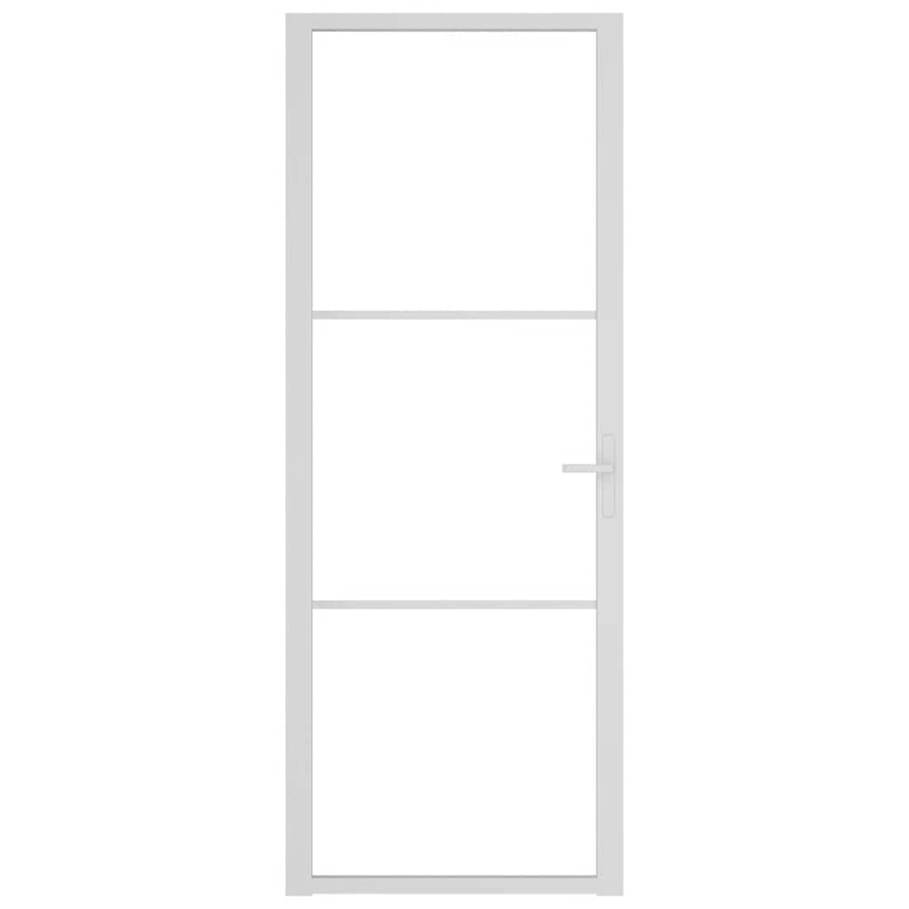Vidaxx Innentür 76x201,5 cm ESG-Glas und Aluminium weiß
