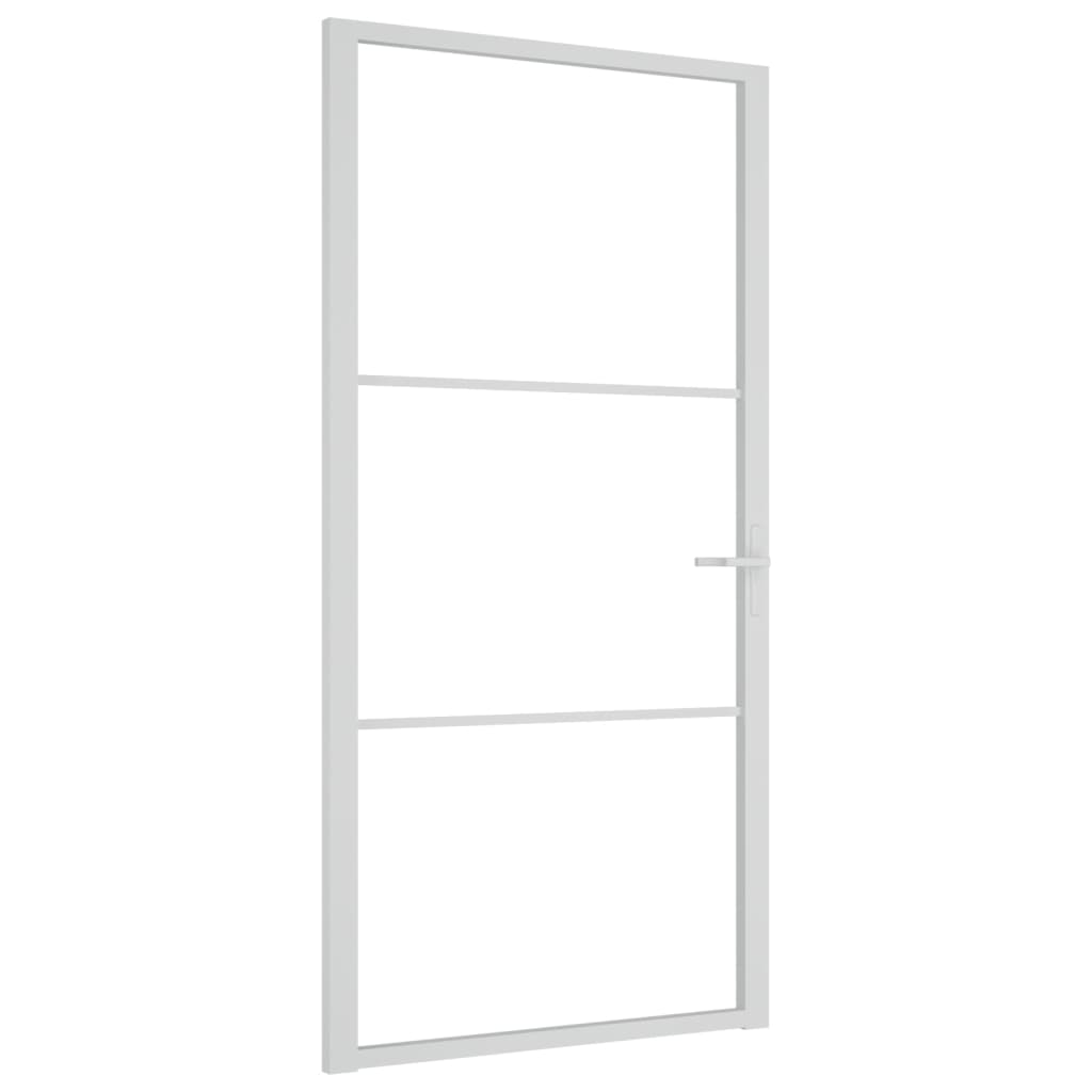 VidaXL Innentür 102,5 x 201,5 cm ESG-Glas und weißes Aluminium