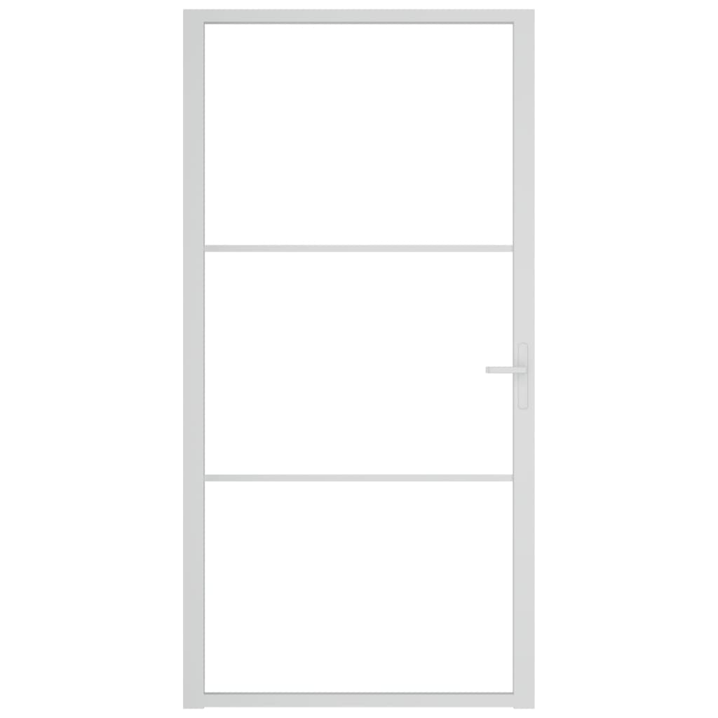 VidaXL Innentür 102,5 x 201,5 cm ESG-Glas und weißes Aluminium