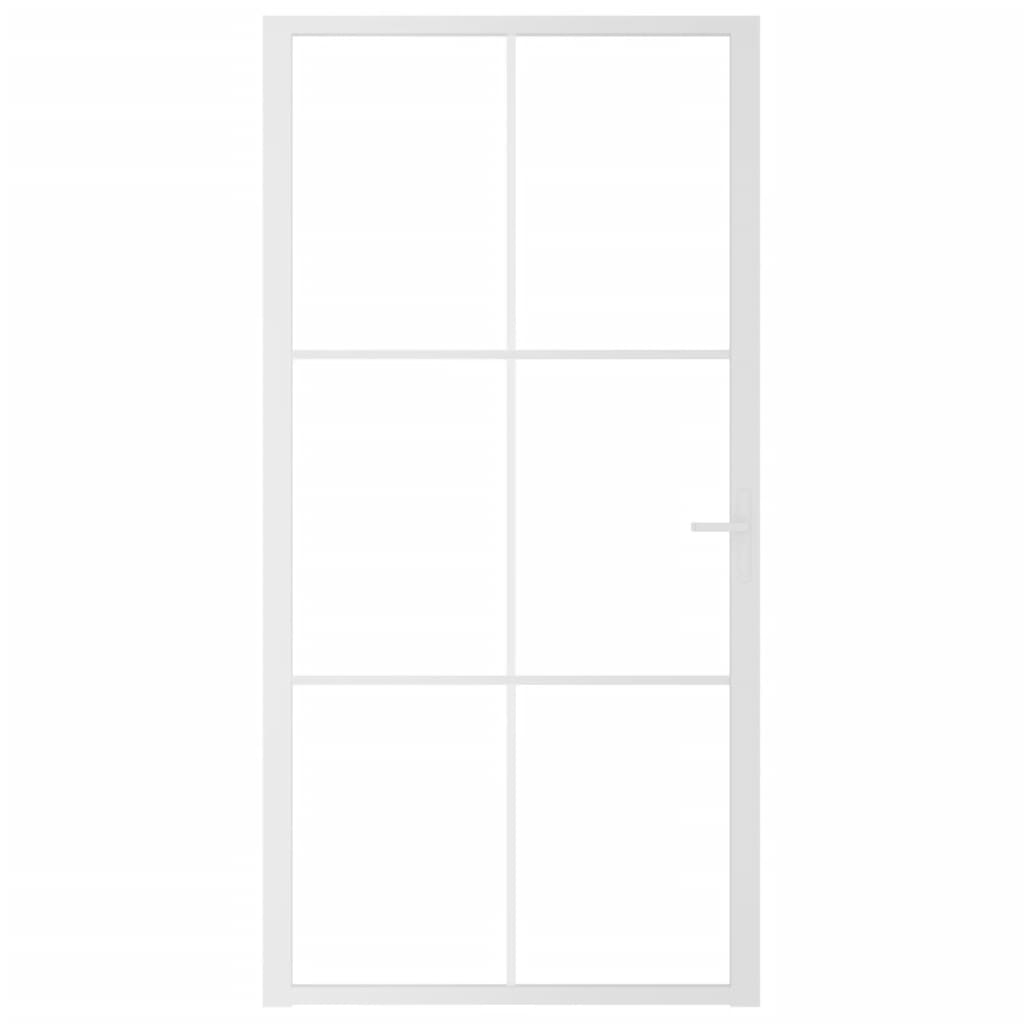 VidaXL Innentür 102,5 x 201,5 cm ESG-Glas und weißes Aluminium