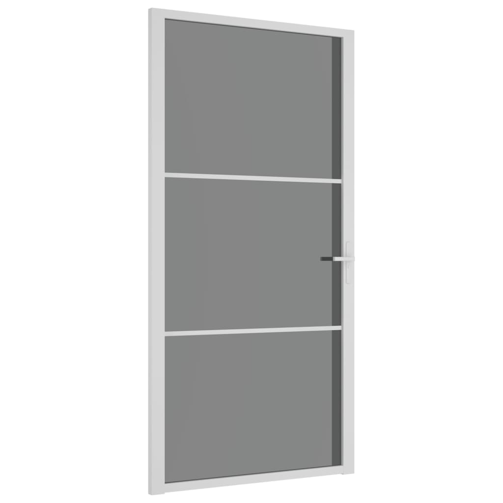 VidaXL Innentür 102,5 x 201,5 cm ESG-Glas und weißes Aluminium