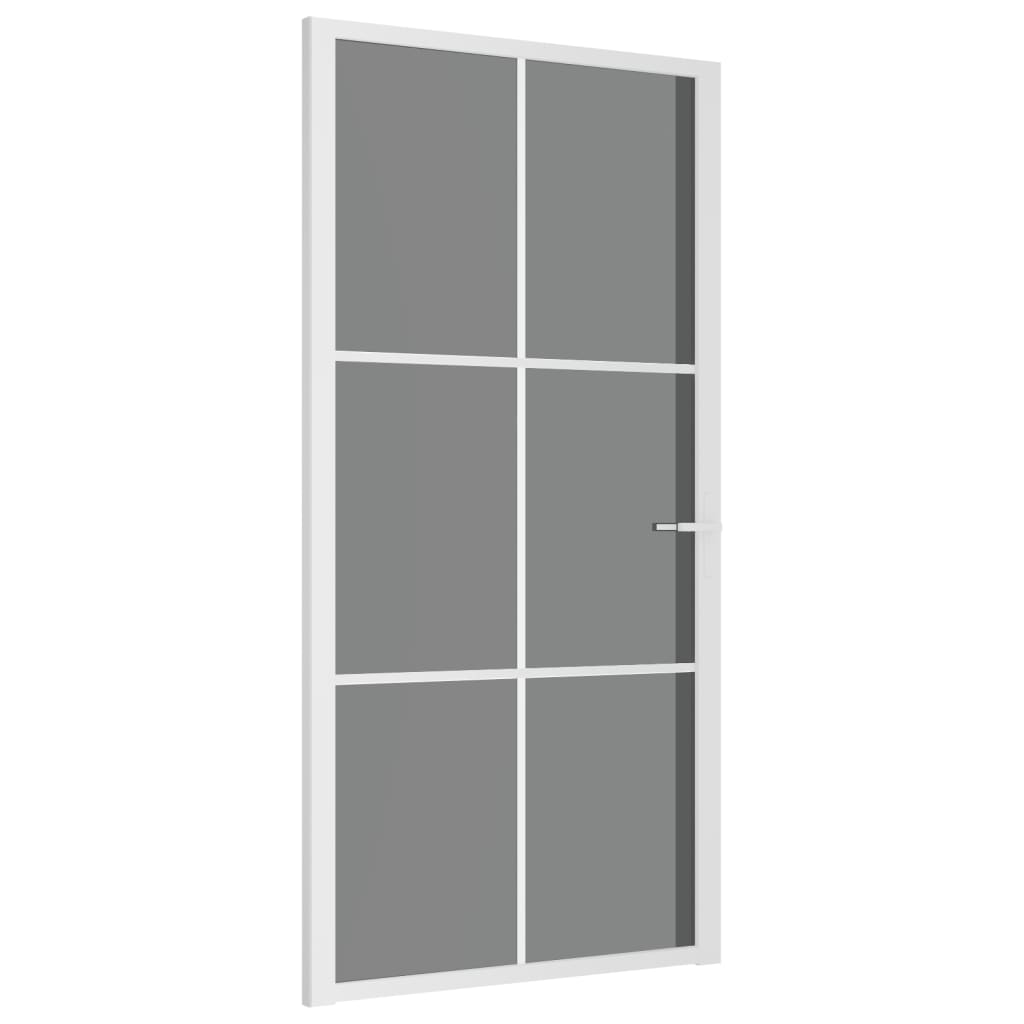 VidaXL Innentür 102,5 x 201,5 cm ESG-Glas und weißes Aluminium